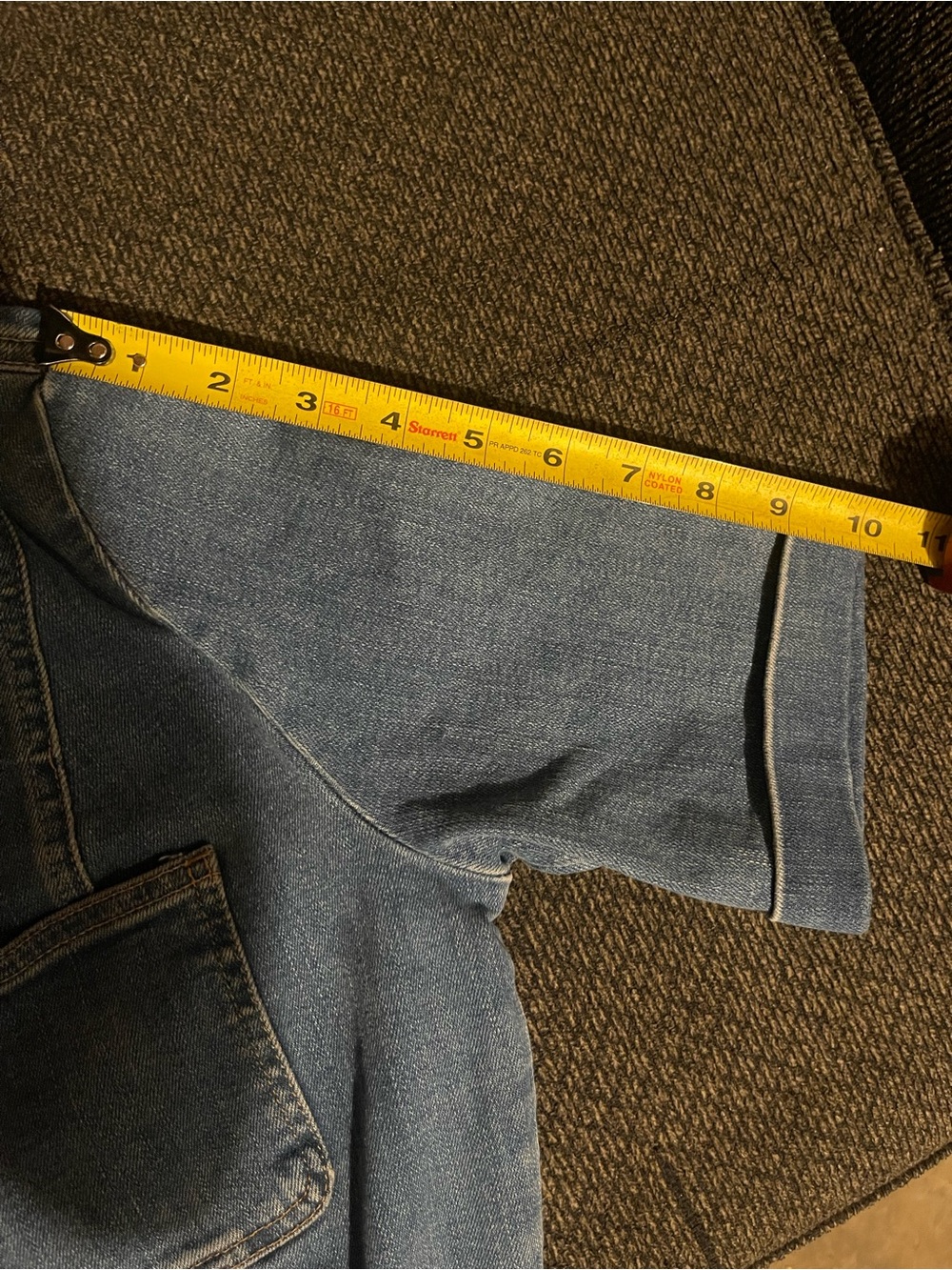 Zara Blue Denim Button-Front Mini Dress - Picture 4 of 4